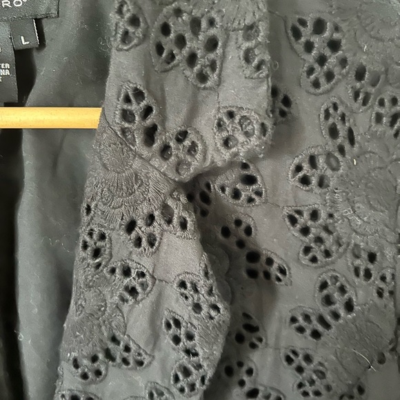 SANDRO Eyelet Lace 100% Cotton Blazer Large - Picture 2 of 6